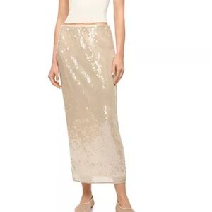 STAUD Casey Maxi Skirt in Moon